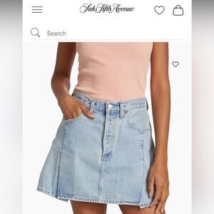Agolde slice Jean skirt